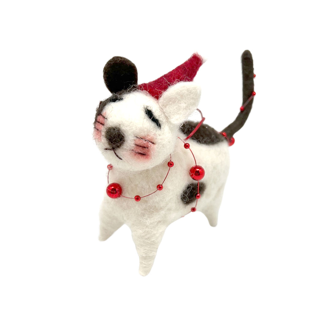Felted Ornament Festive Cats | Kalla and Kiera, Wreath and Garland