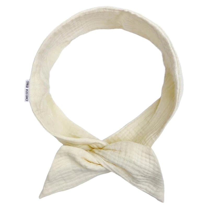 Chelsea King Muslin Scarf with Wire | Natural, Made in Canada