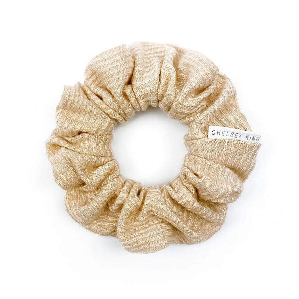 Chelsea King French Ribbed Scrunchie | Nude Blush, Handmade in Canada