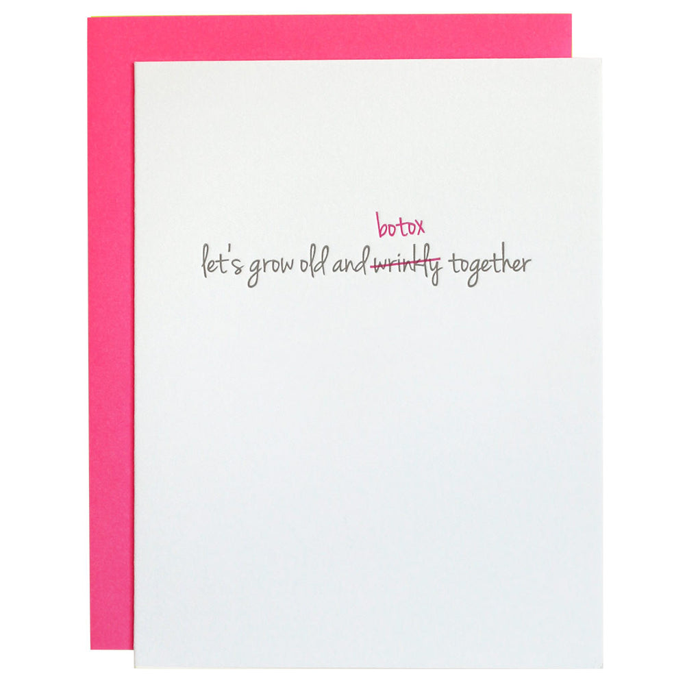 Chez Gagne Birthday Card | Grow Old & Botox, Printed in USA