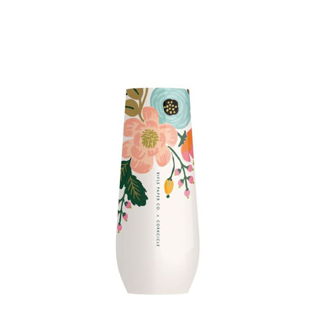 Corkcicle Stemless Insulated Flute 7oz Rifle Paper | Cream Floral