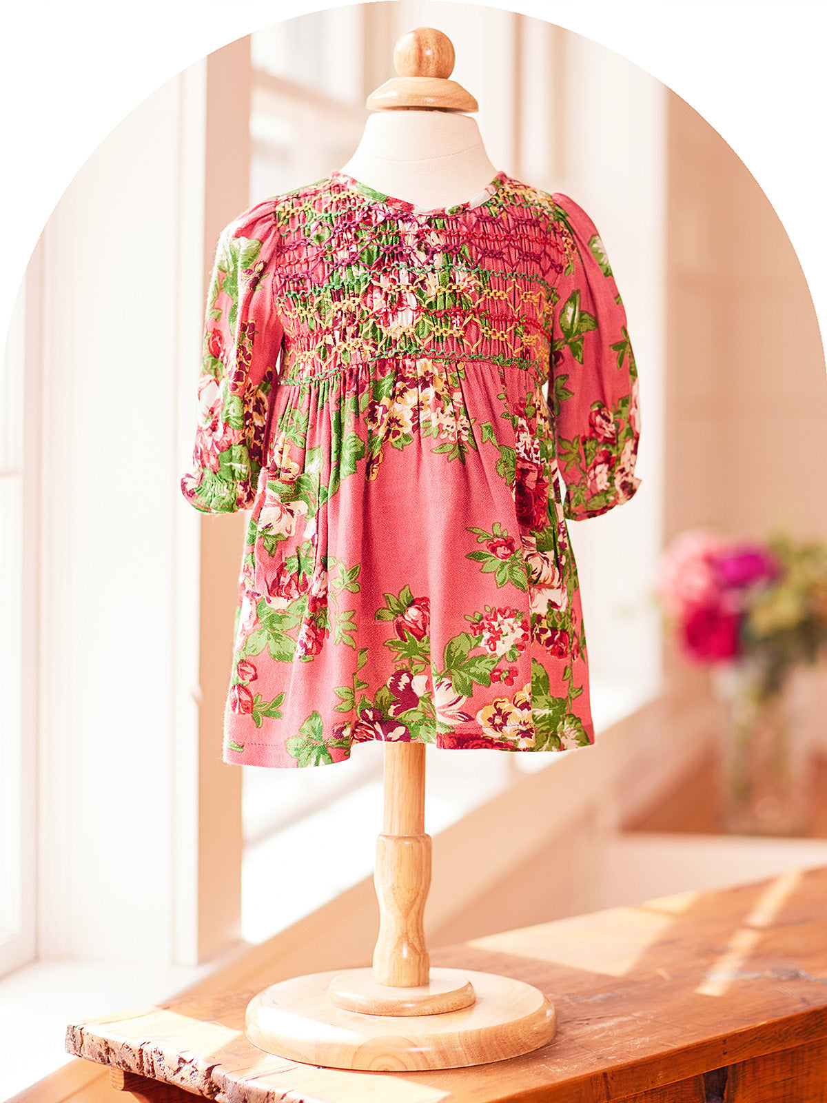 April Cornell Francesca Baby Dress - Rose