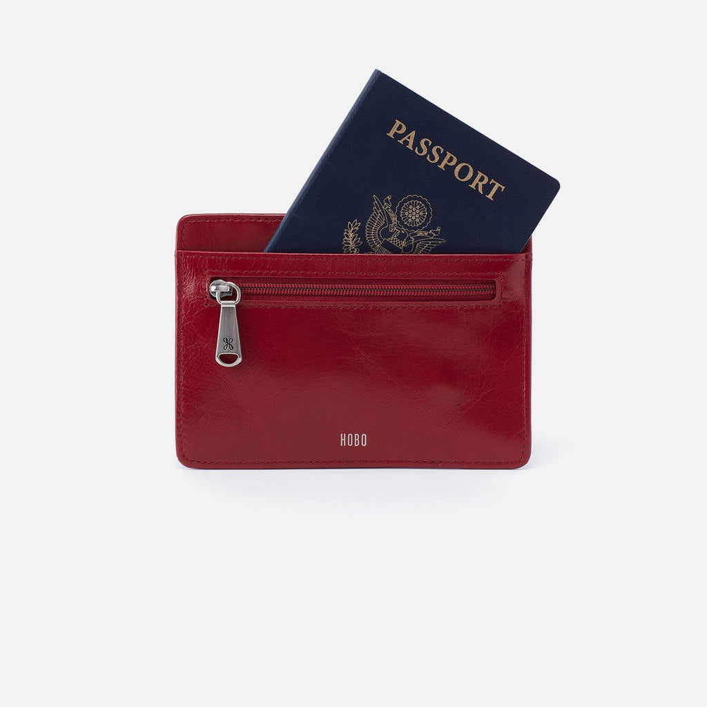 Hobo Bags Euro Slide Wallet Cardinal | Vintage Leather Passport Wallet