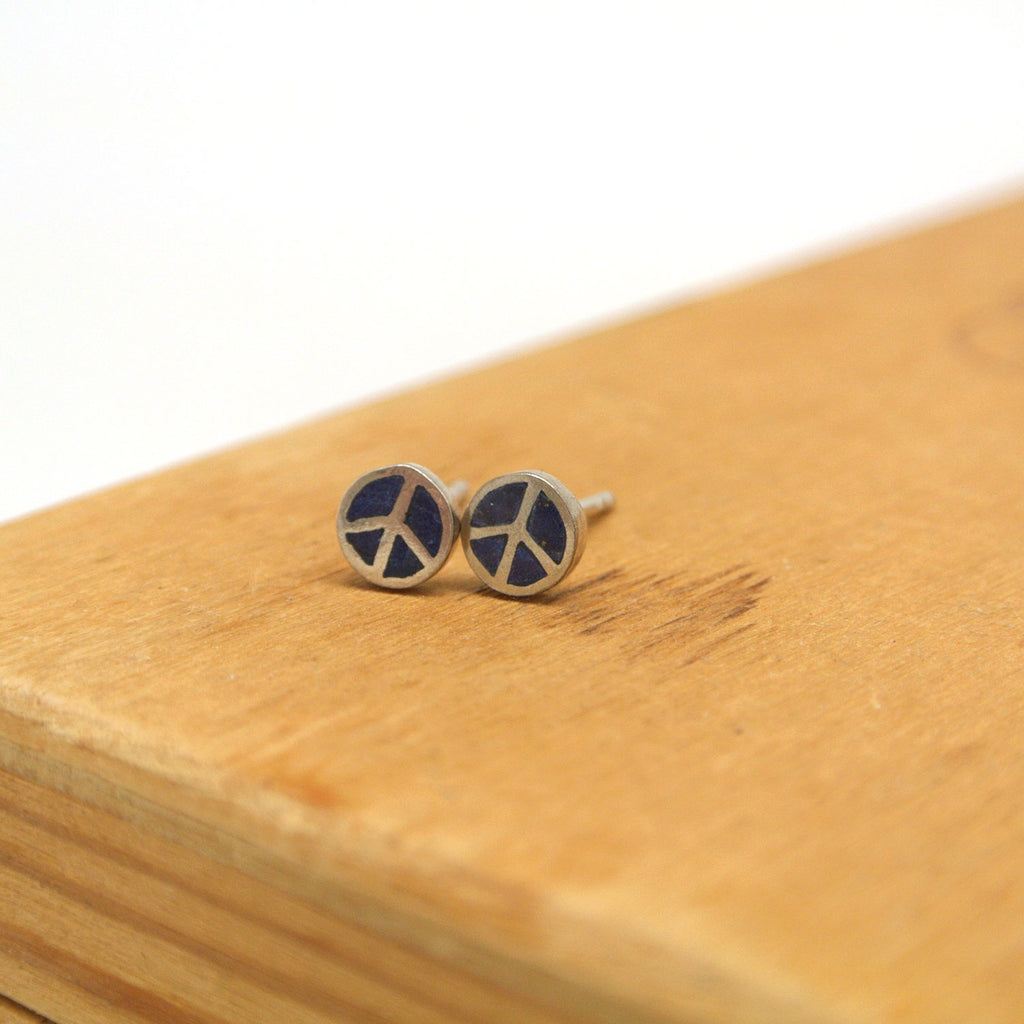 twang and pearl sterling silver studs peace lapis