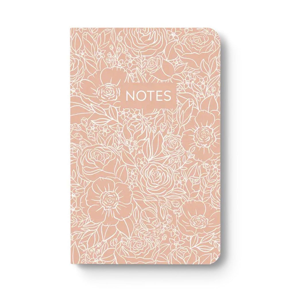 Elyse Breanne Design Dotted Notebook | White Line Drawn Floral