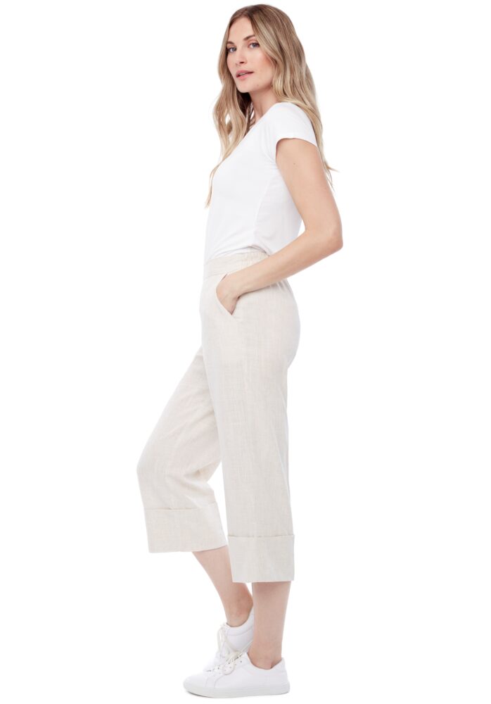 I Love Tyler Madison Crop Wide Leg Pant - Flax, Made in Canada