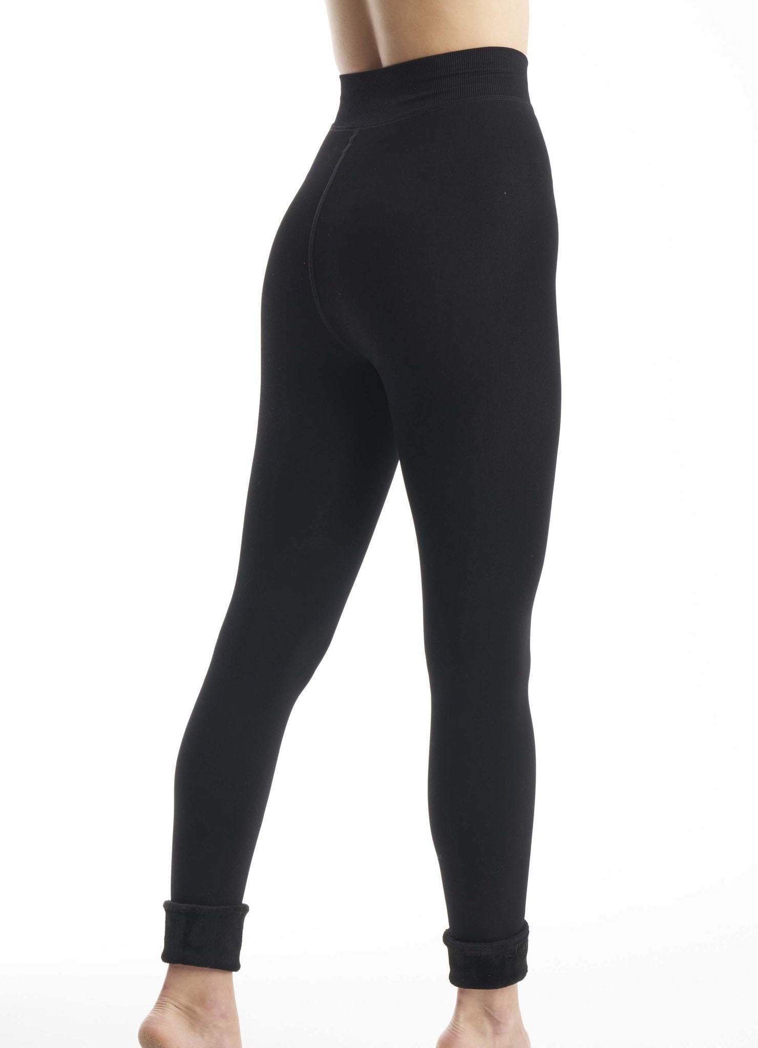Lemon Furry on the Inside Leggings | Black