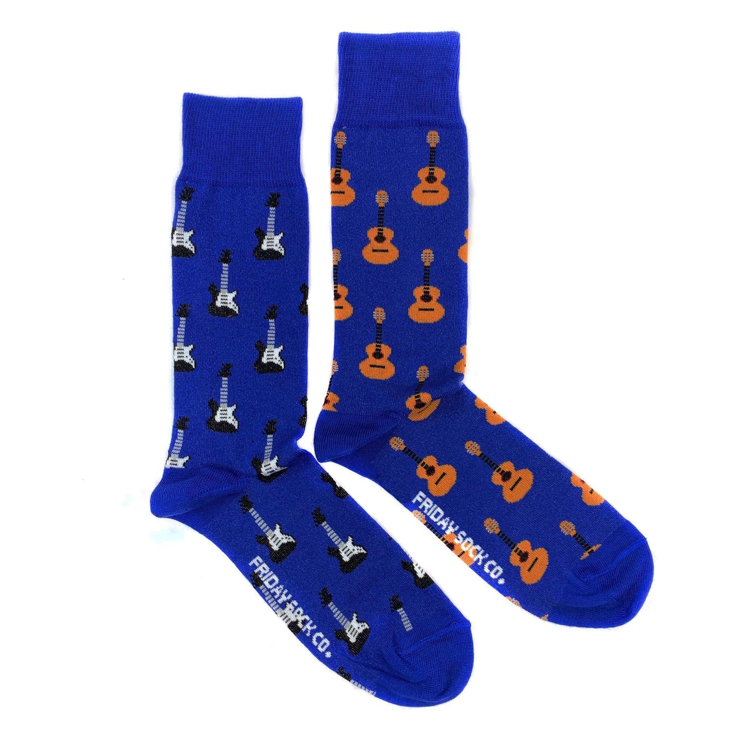 Friday Sock Co. Men's Mismatched Socks - Acoustic & Electric Guitar