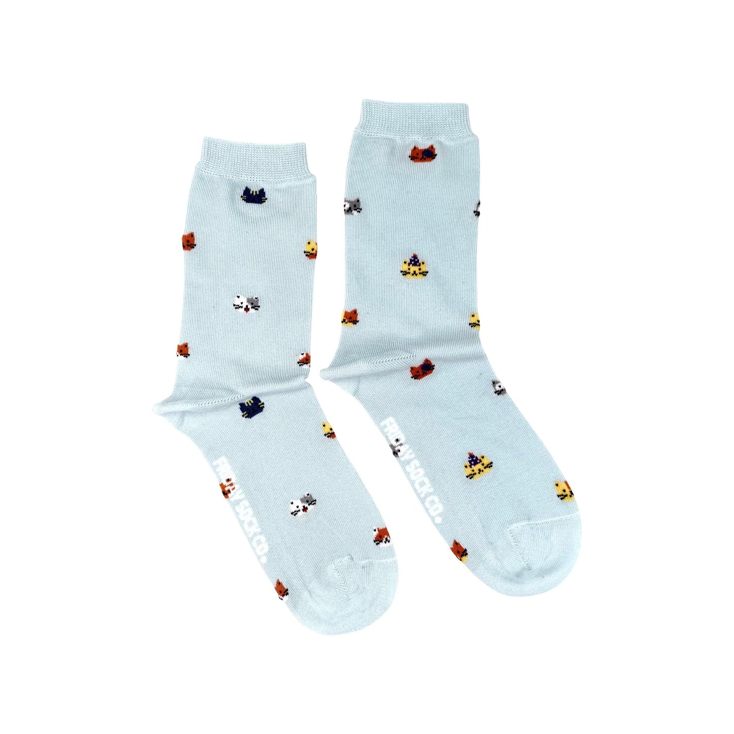 Friday Sock Co. Women's Mismatched Crew Socks - Tiny Cat Party