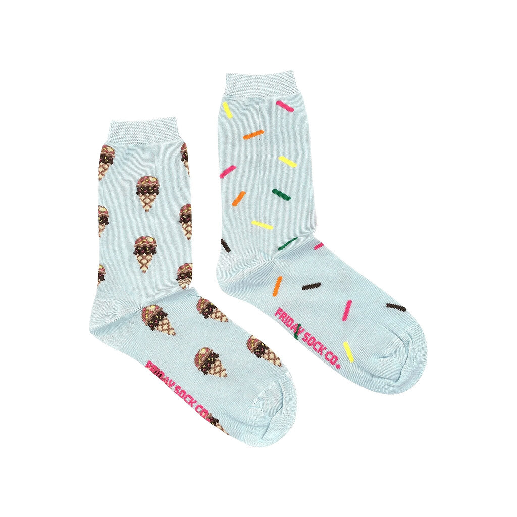 Friday Sock Co. Women's Mismatched Socks | Ice Cream & Sprinkles