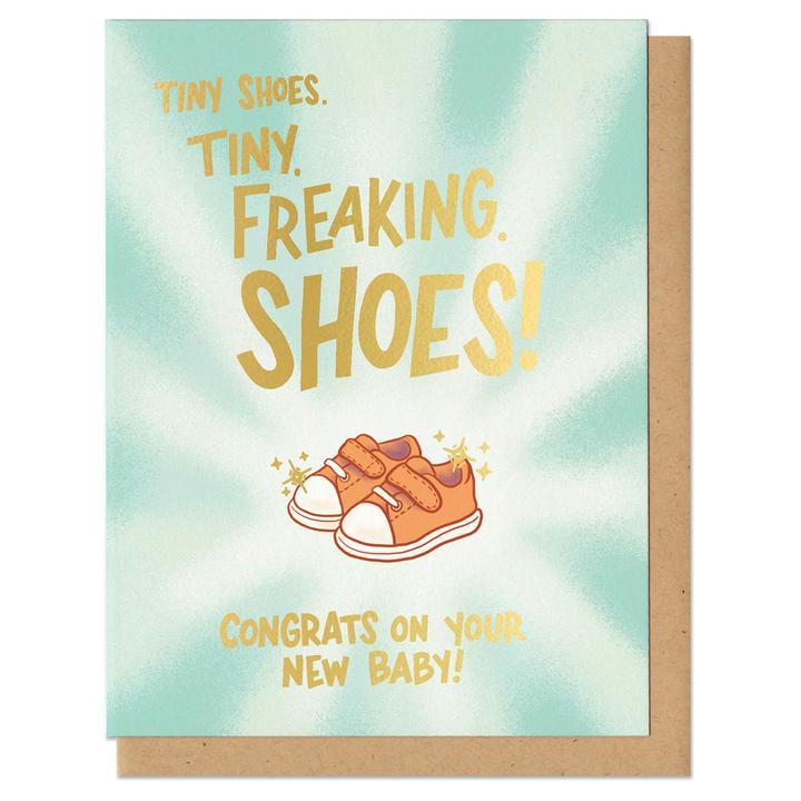 Frog & Toad Press - New Baby Card - Tiny Shoes