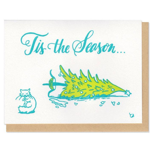 Frog & Toad Press Christmas Card | Tis The Season, Made in USA