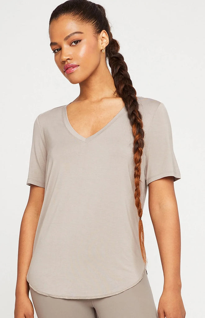 Gentle Fawn Lewis Tee - Pebble, Designed in Canada