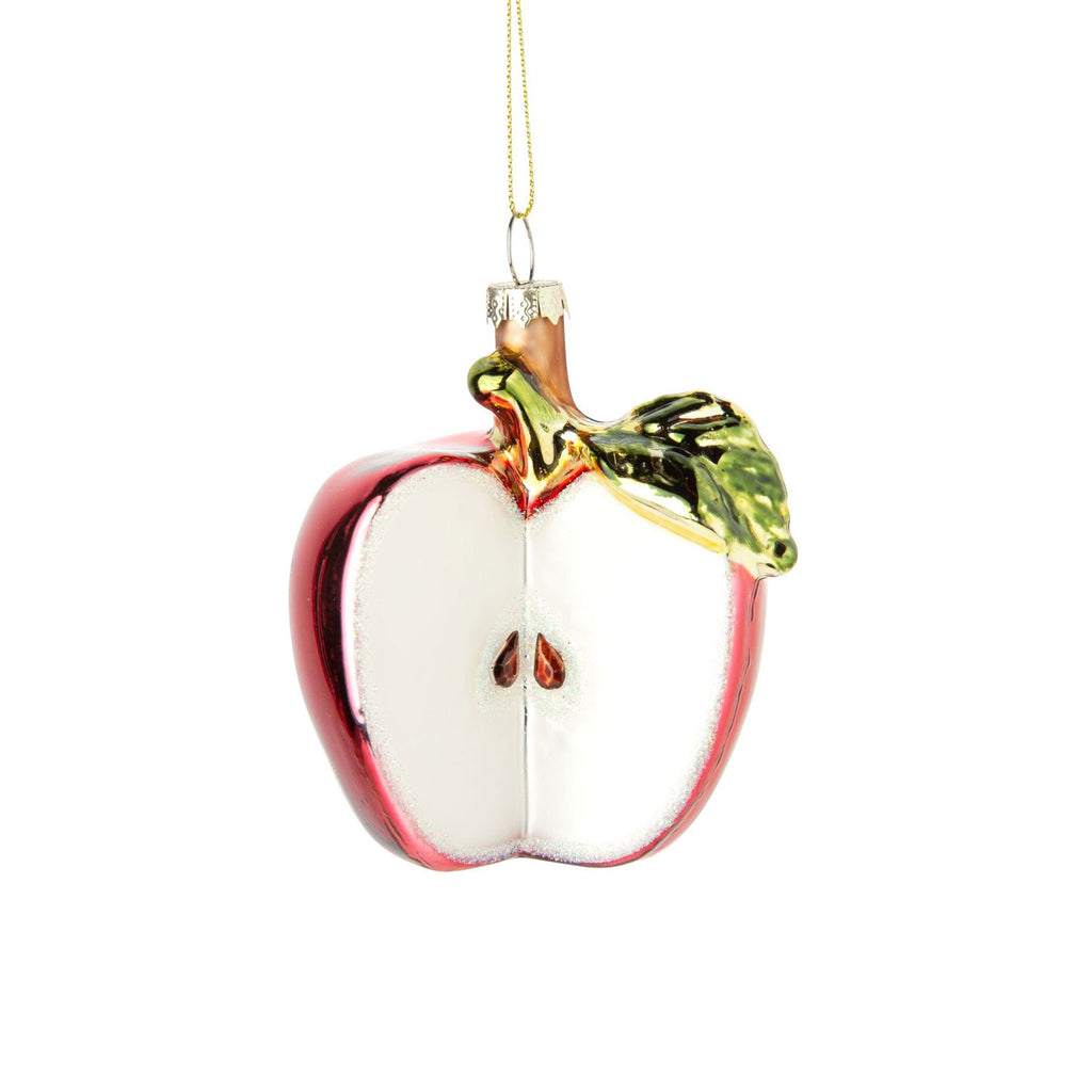 Glass Apple Ornament | Red