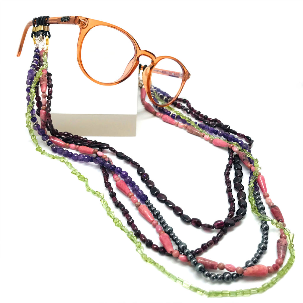 Glasses Chain or Necklace Semi Precious Stones | Multi Colour
