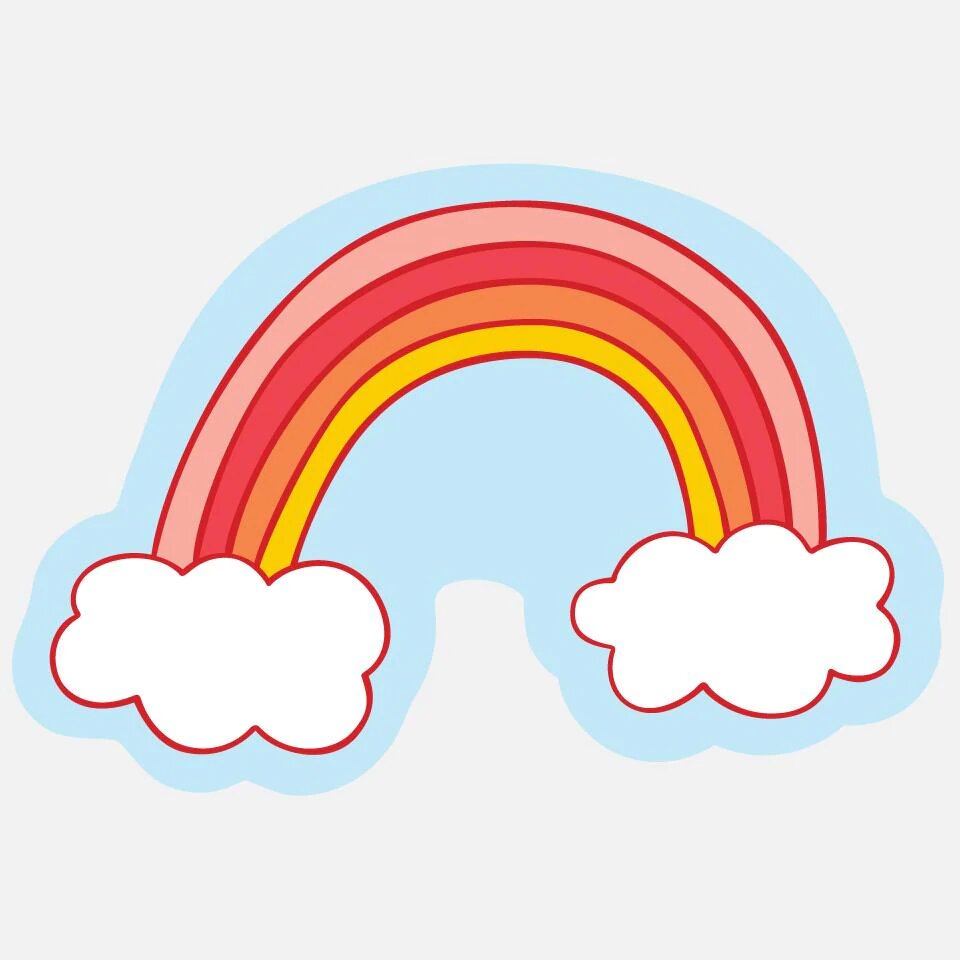 The Good Twin Sticker | Cloud Rainbow, Made in California