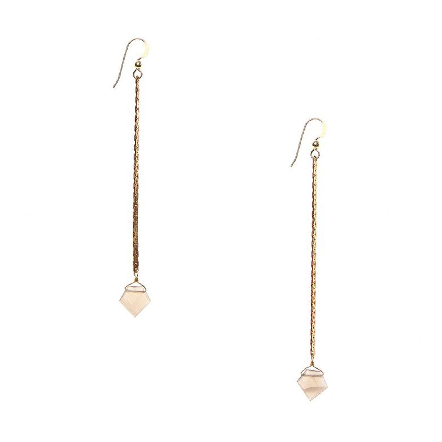 Hailey Gerrits Alise Earrings | Grey Moonstone Made in Vancouver