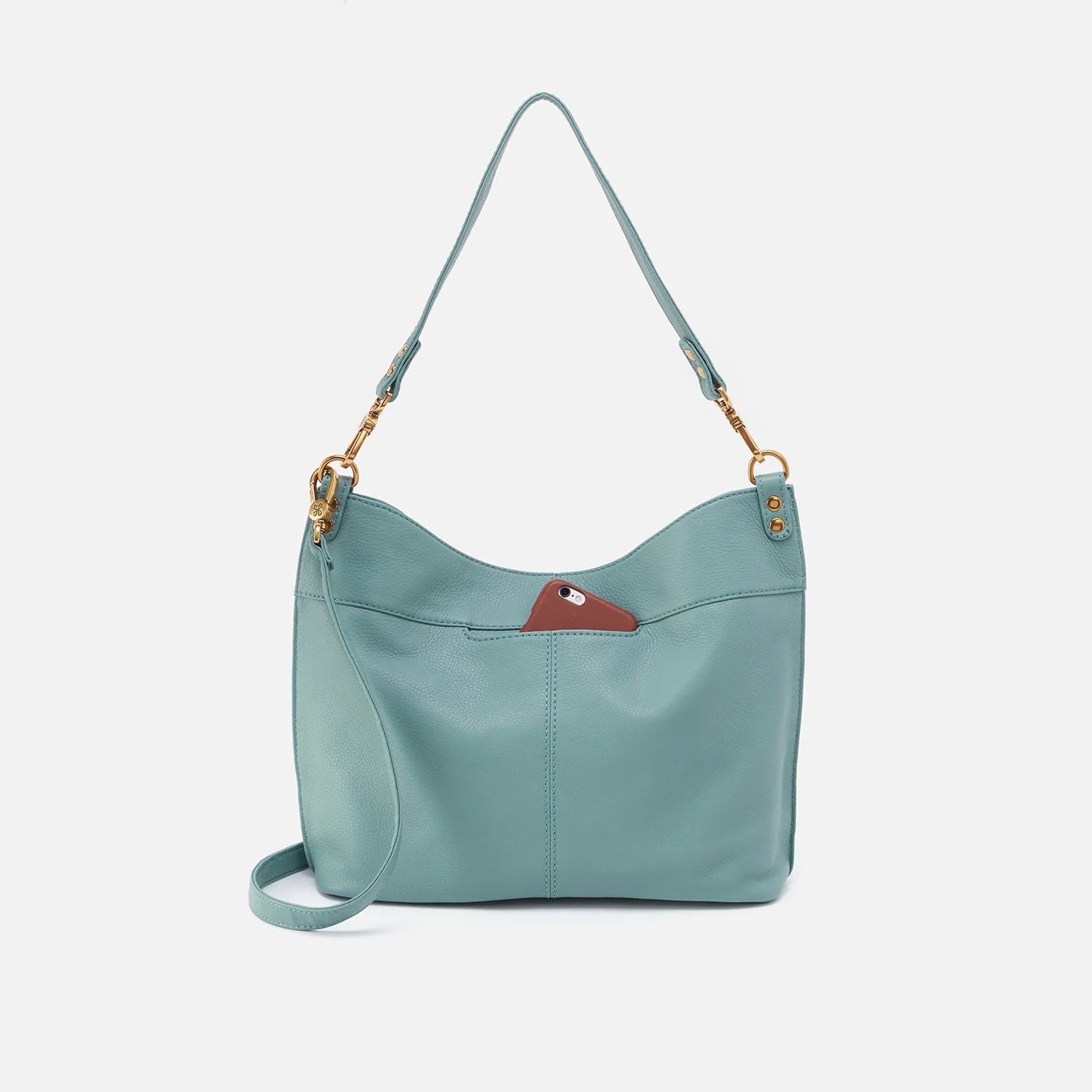 Hobo Bag - Pier Pale Green - Pebbled Hide