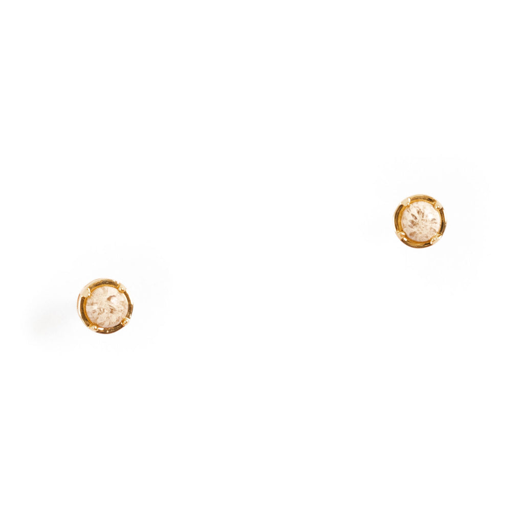 Hailey Gerrits Stone Studs Coral Jade | Made in Vancouver