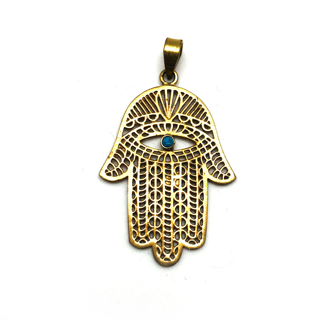 Hamsa Hand Charms Brass | Made in India Large
