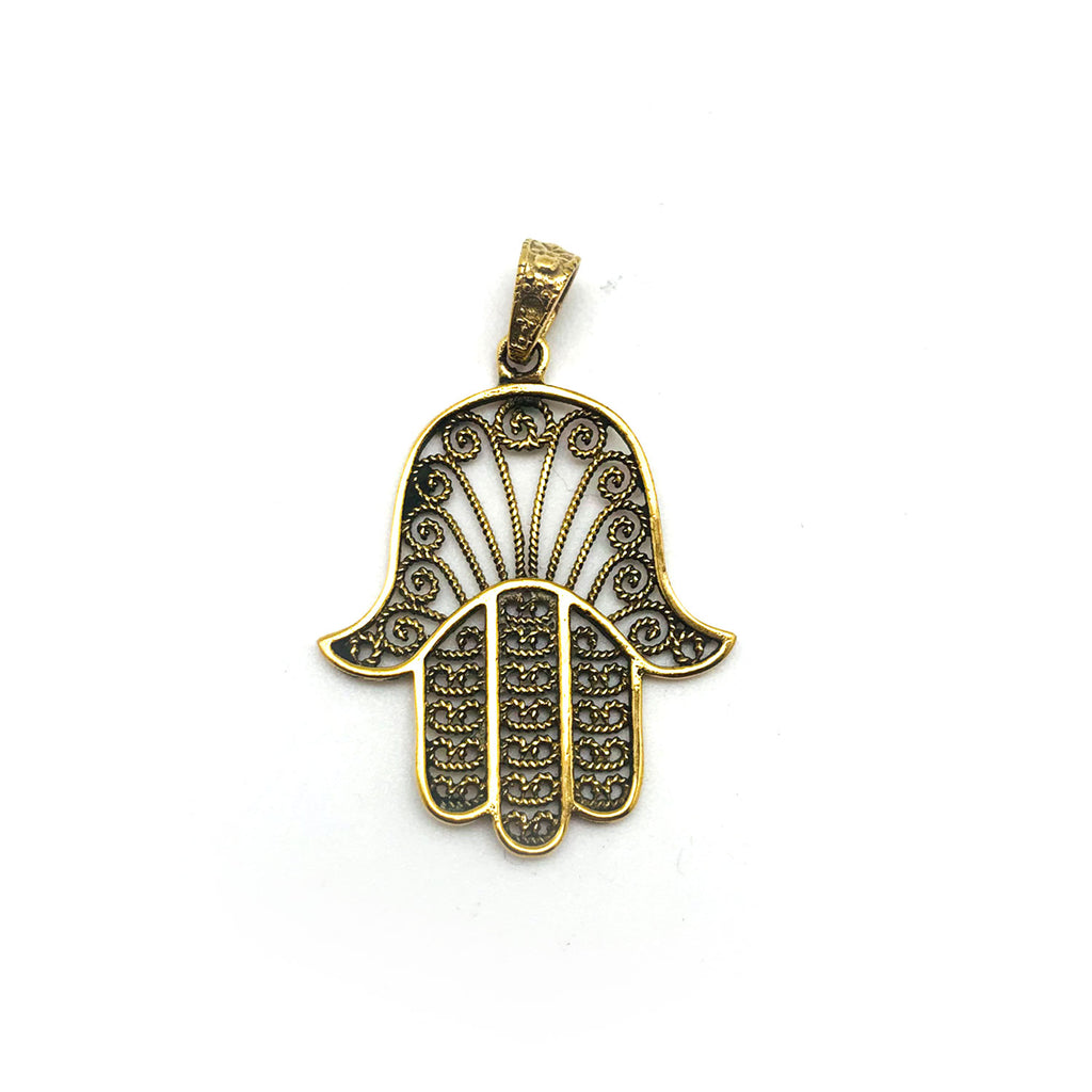 Hamsa Hand Charms Brass | Made in India Large