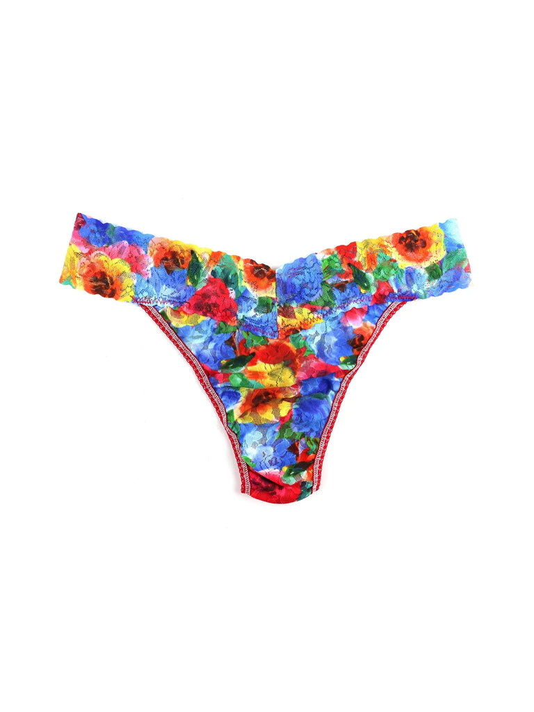 Hanky Panky Retro Lace Thong | Bold Blooms, High Waisted
