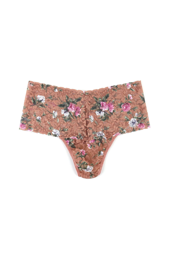 Hanky Panky Retro Lace Thong | Terracotta Rose, High Waisted
