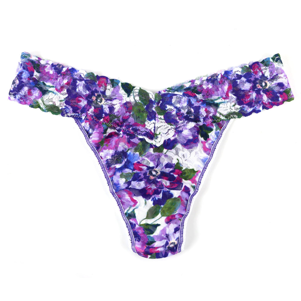 Hanky Panky Original Rise Thong | Purple Pansy, Made in the USA