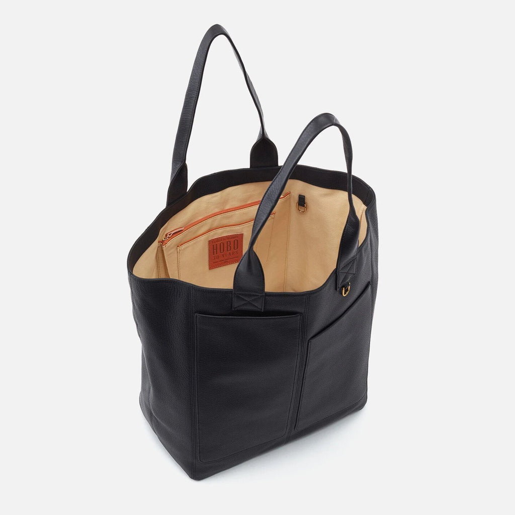 Hobo Bag Antonia Leather Tote Black | Velvet Hide