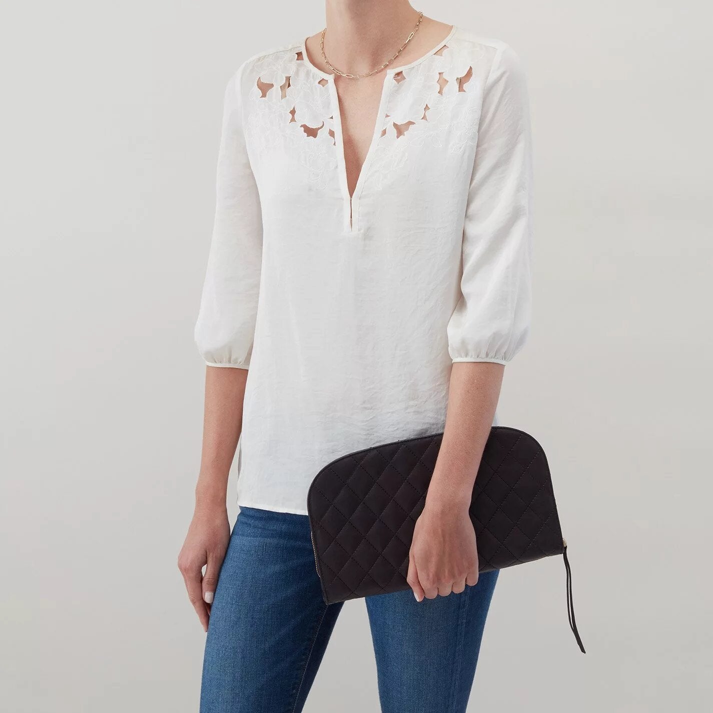 Hobo Bag Cole Black | Soft Hide, Leather Clutch