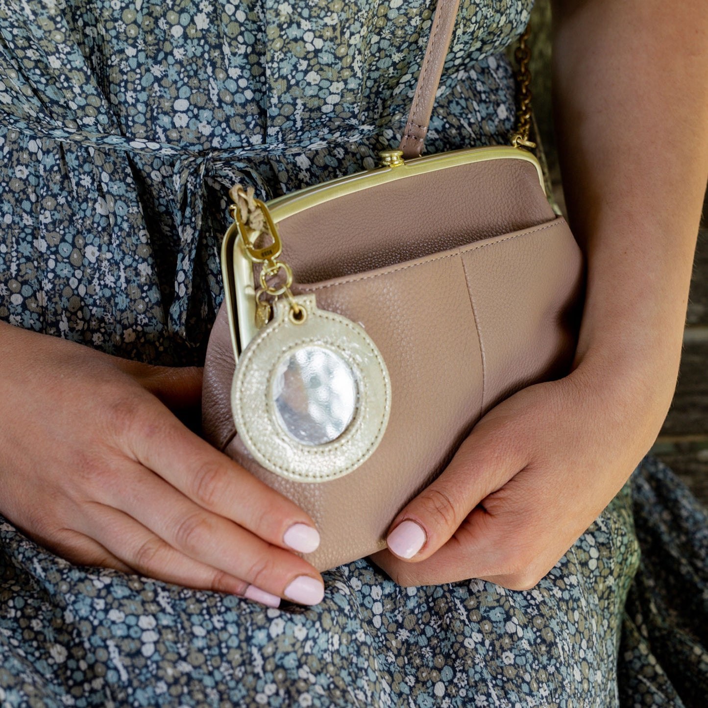 Hobo Bag Lana Crossbody Handbag Lotus | Velvet Pebbled Leather