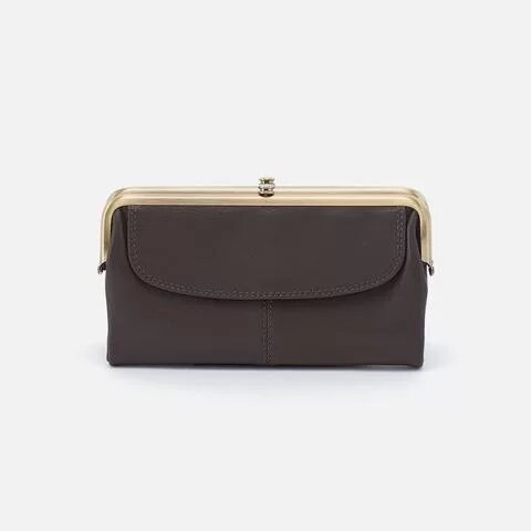 Hobo Bags Lauren Wallet Slate | Velvet Leather Clutch