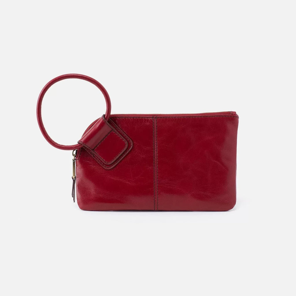Hobo Leather Clutch Sable Cardinal | Vintage Leather Wristlet