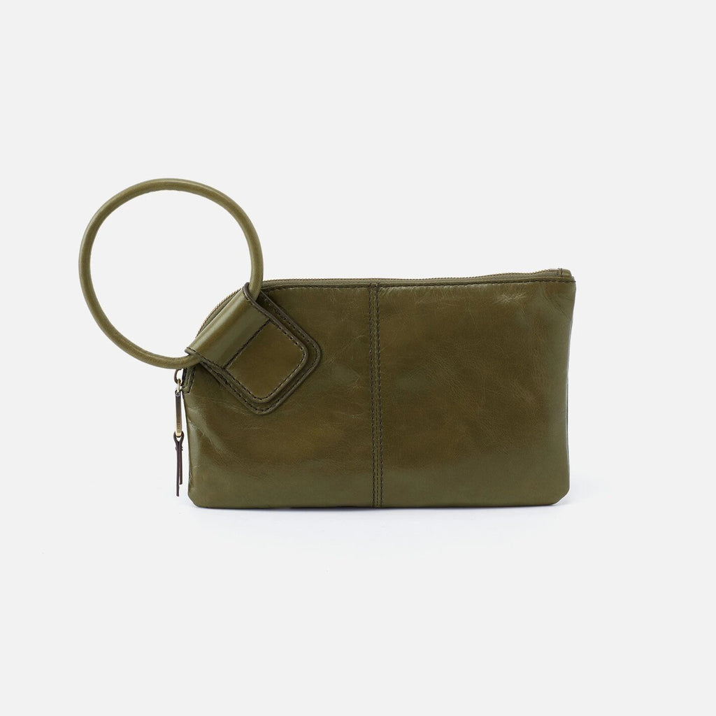 Hobo Leather Clutch Sable Moss | Vintage Leather Wristlet