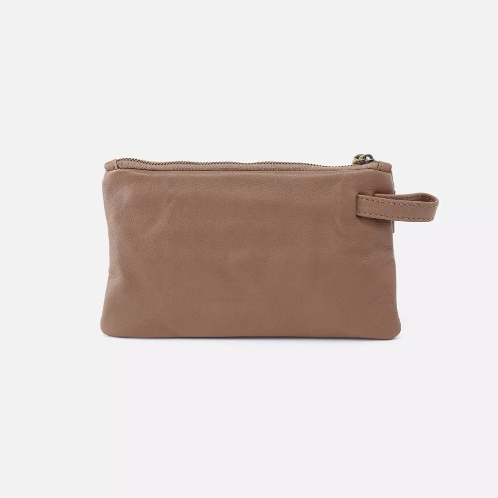 Hobo Leather Wristlet Waver Taupe | Soft Leather Hide