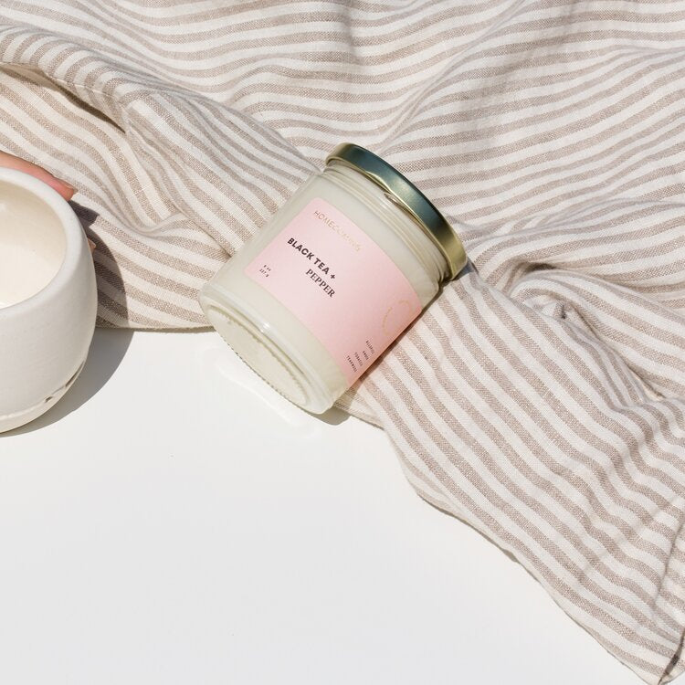 Homecoming Soy Candle | Black Tea + Pepper