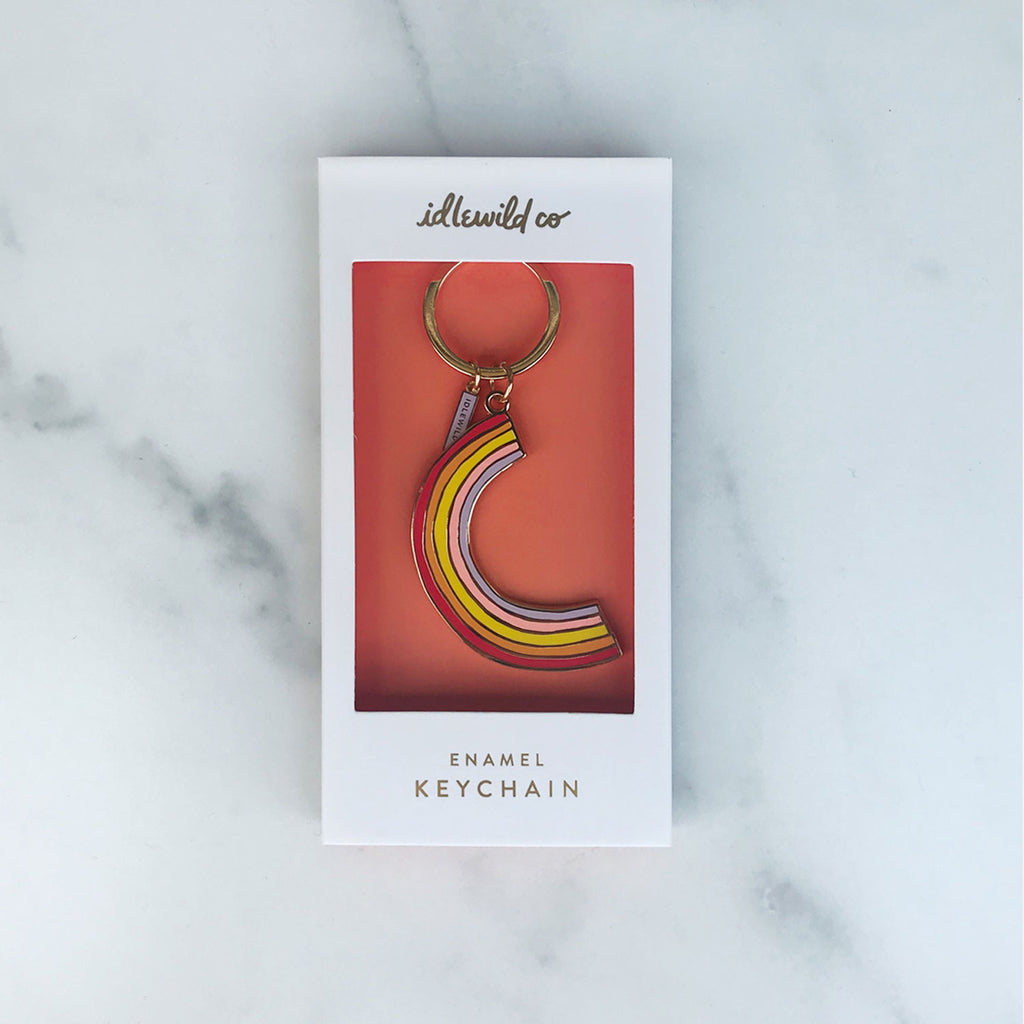Idlewild Keychain | Rainbow, Brass and Enamel
