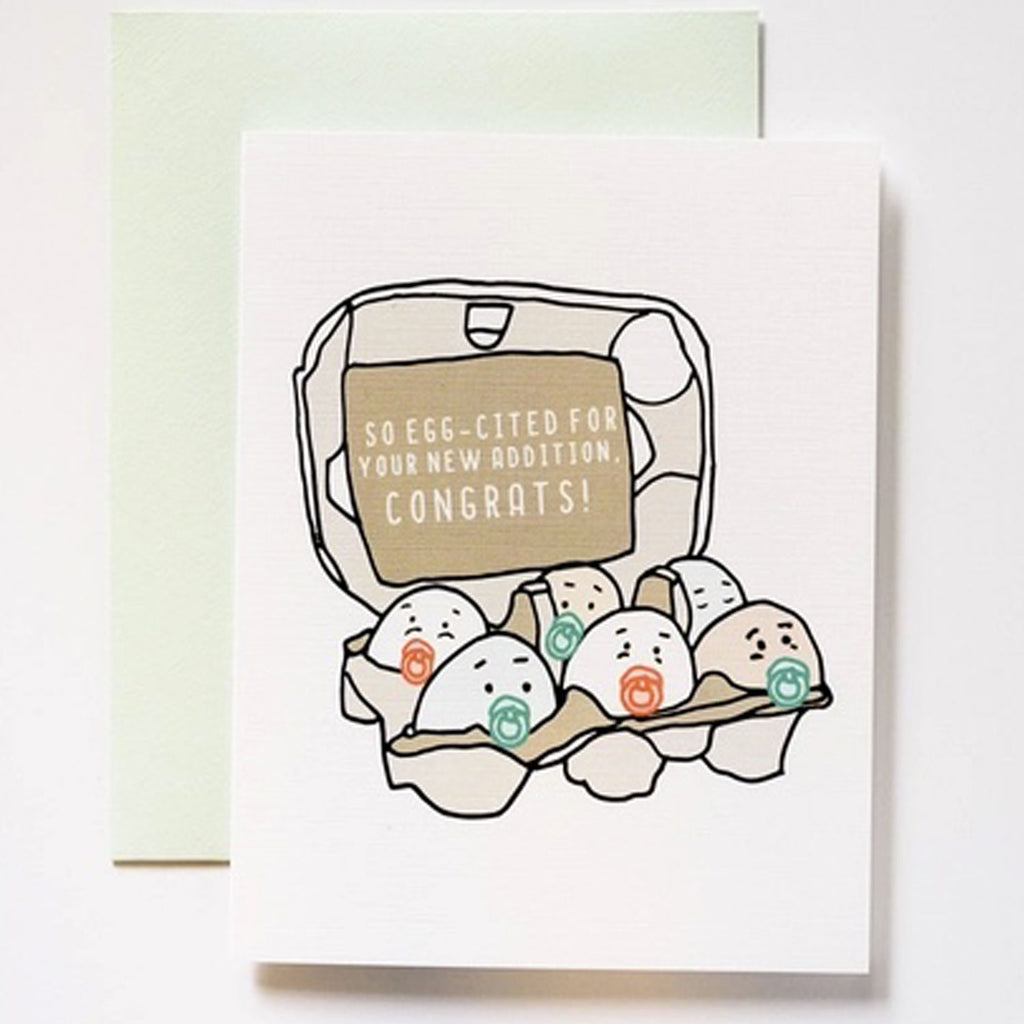 ILOOTPAPERIE New Baby Card | Egg-Cited