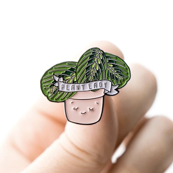 ILOOTPAPERIE Enamel Pin | Plant Lady, Made in the USA
