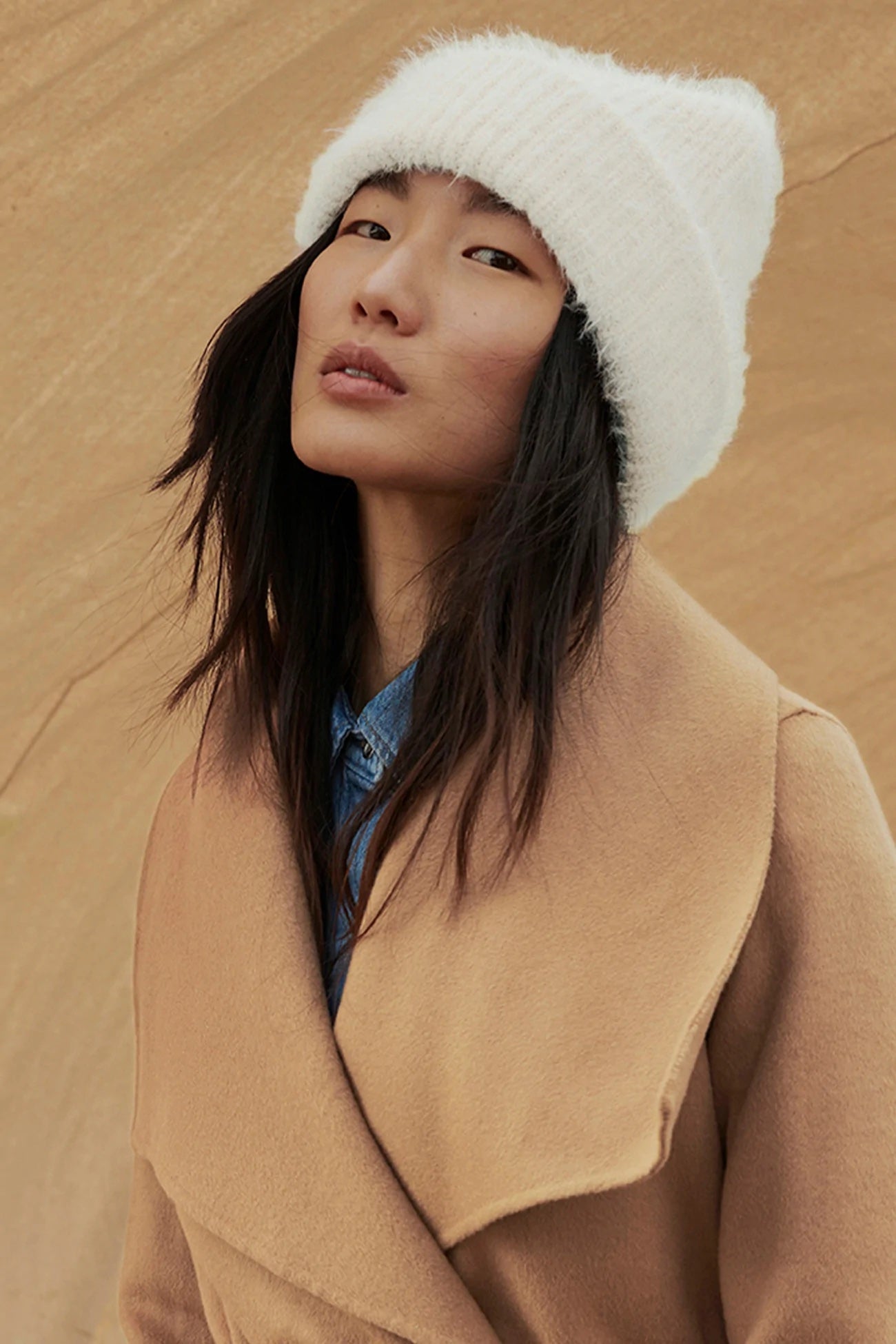 Soia & Kyo Jaya Knit Folded Hat - Powder,  Designed in Canada