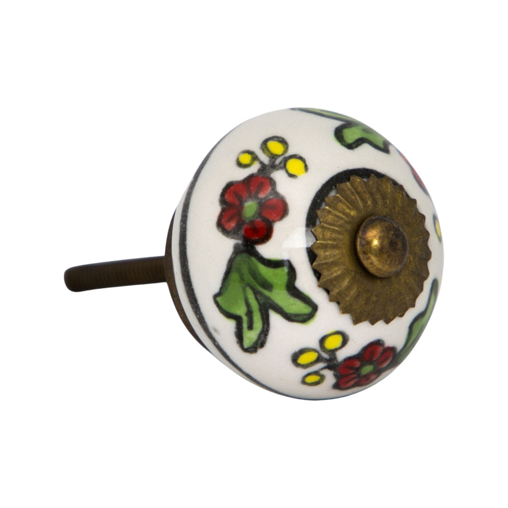 Ceramic Dresser Knob | Ayla, Made and Hand Painted in India