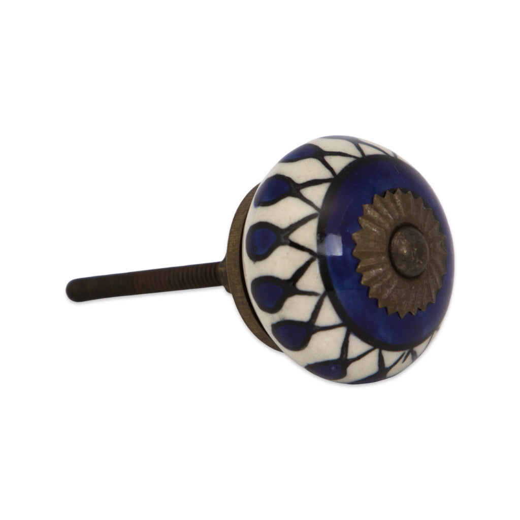 Ceramic Dresser Knob | Ink Blink, Made & Hand Painted in India