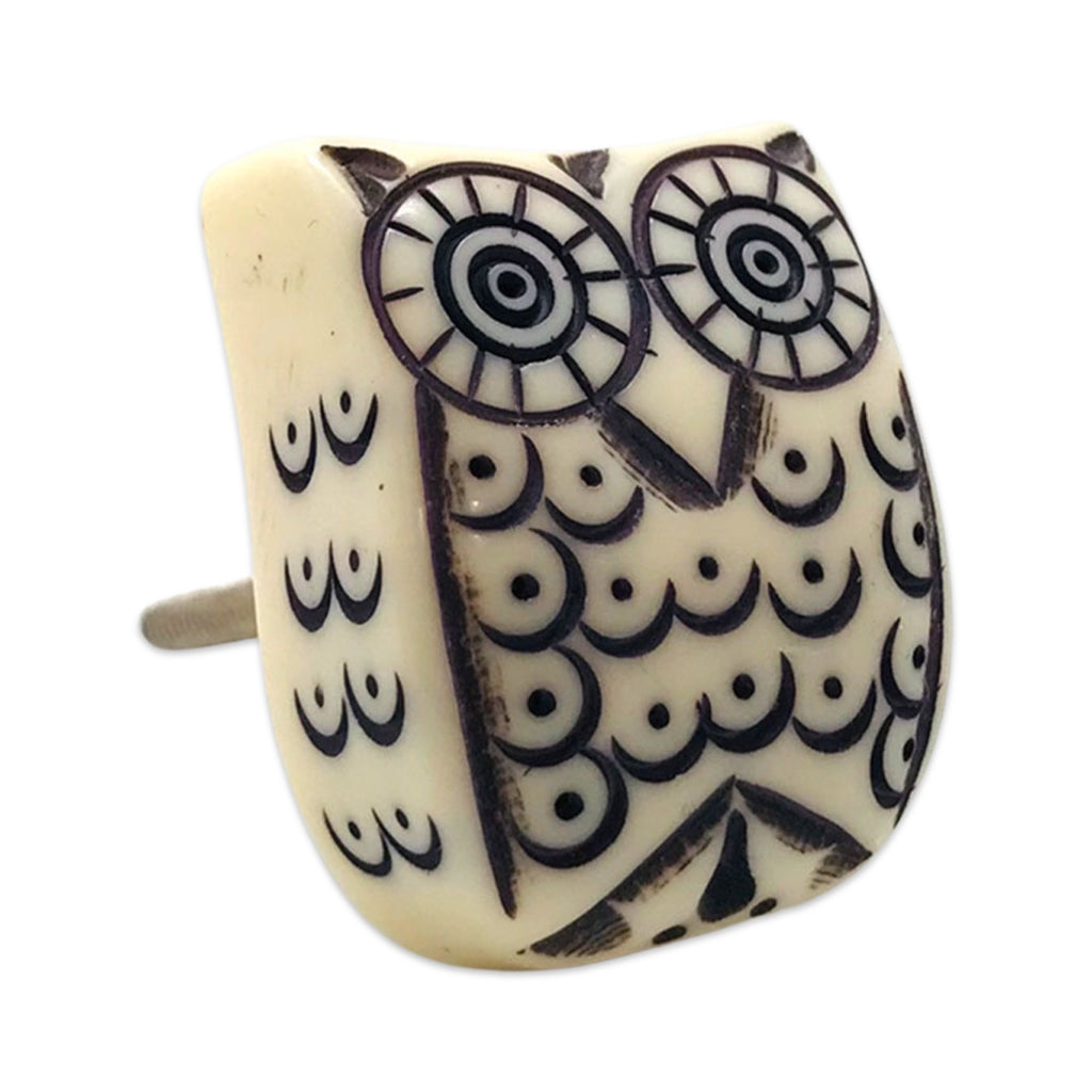Dresser Knobs, Ceramic | Wise Owl, Made in India