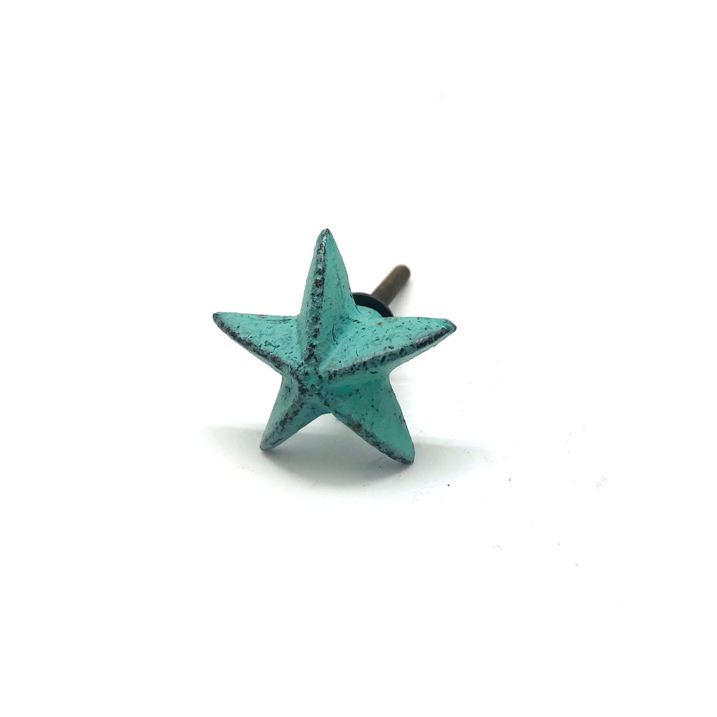 Dresser Knobs Cast Iron | Star Aqua Green, Made in India