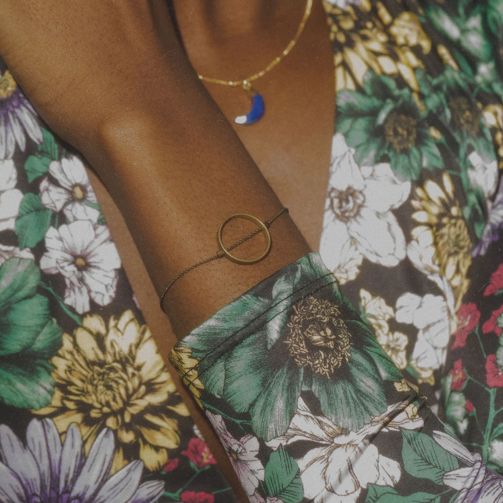 Larissa Loden Jewelry | Horizon Circle Bracelet | Antique Brass