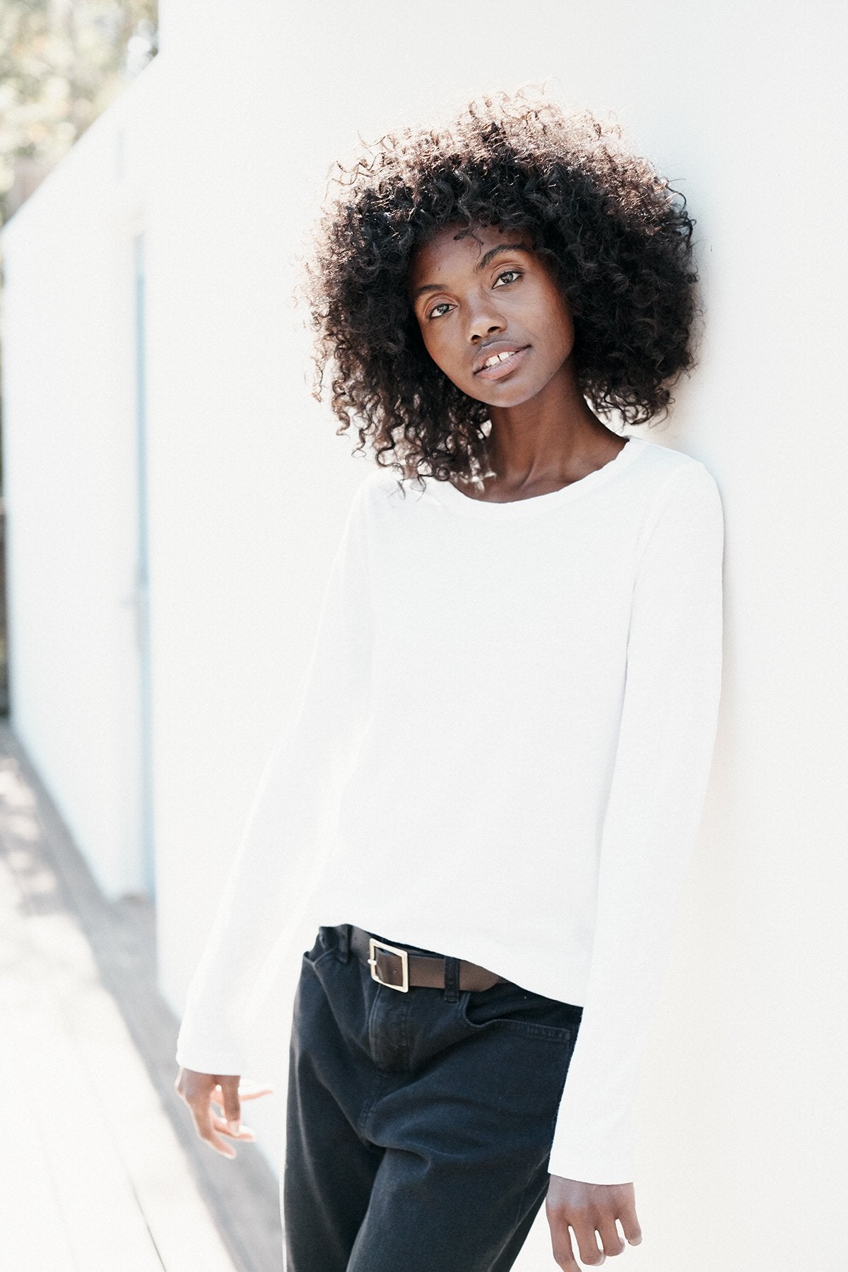 Velvet Lizzie Long Sleeve Top White | Designed in the USA