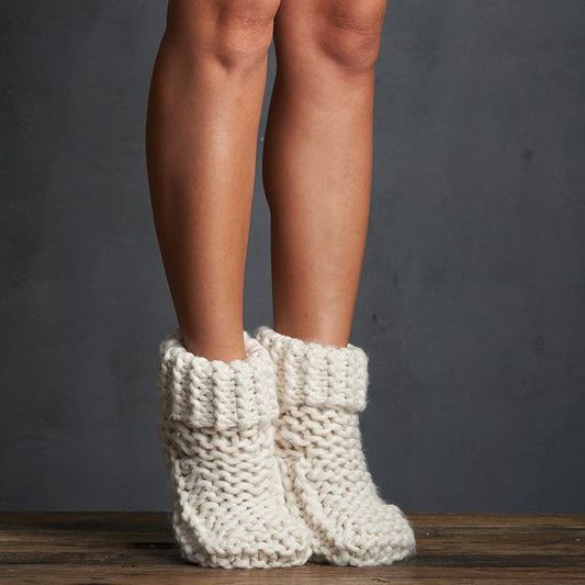 Lemon Loungewear Cabin Cuffed Cutie Bootie | Ivory