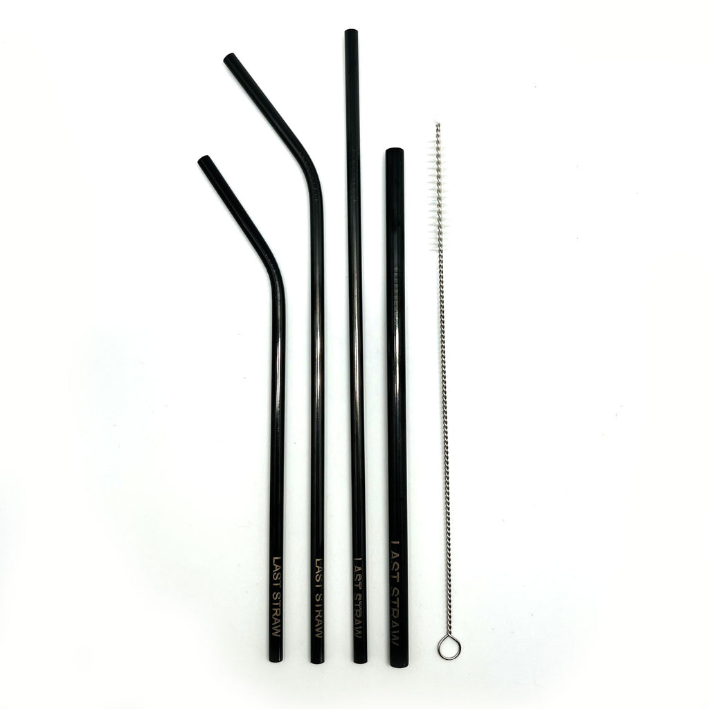 Last Straw Metal Straw Set | Black