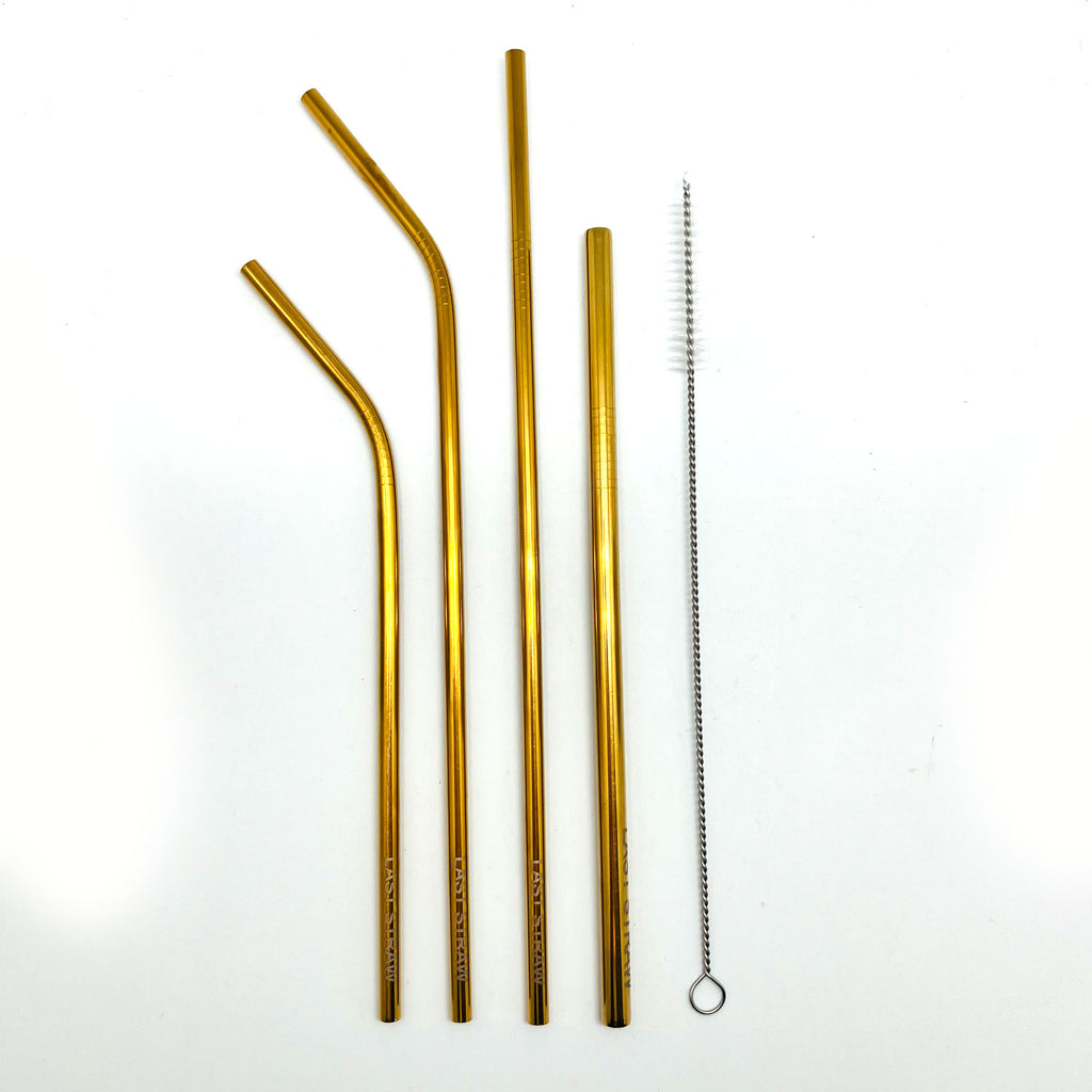 Last Straw Metal Straw Set | Gold