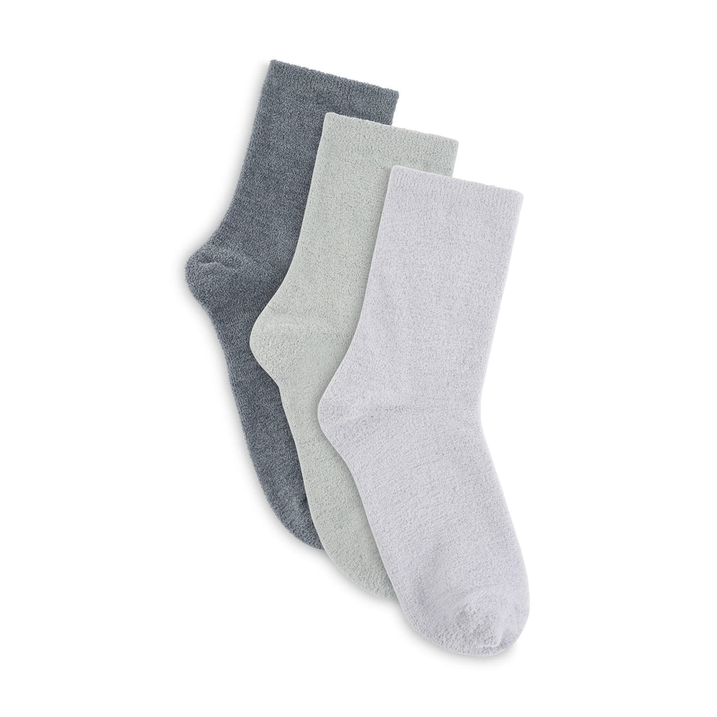 Lemon 3 Pack Powder Cozy Quarter Crew Sock | Lilac Ash